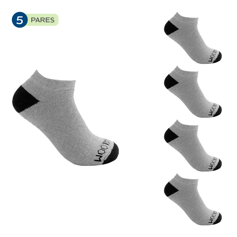 Pack x 5 - Medias afelpadas sin caña para caballero