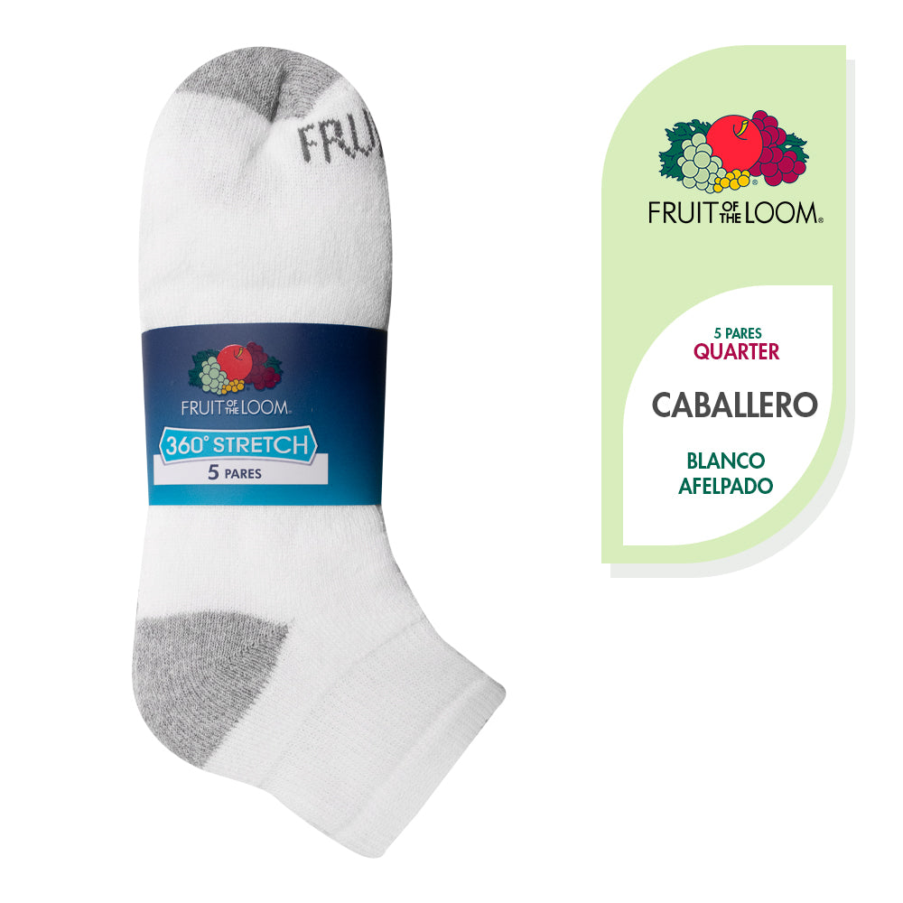 Pack x 5 - Medias afelpadas caña corta para caballero