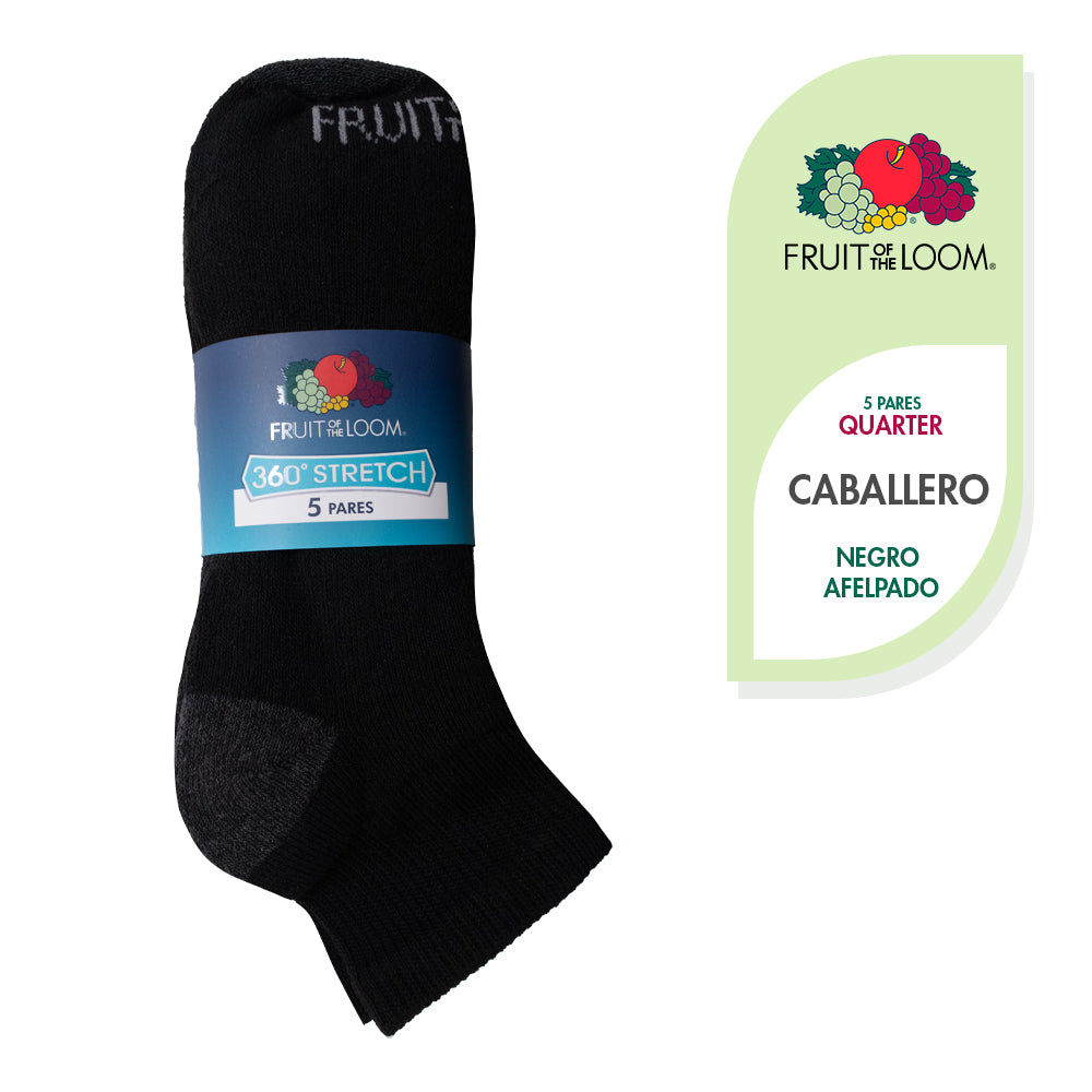 Pack x 5 - Medias afelpadas caña corta para caballero