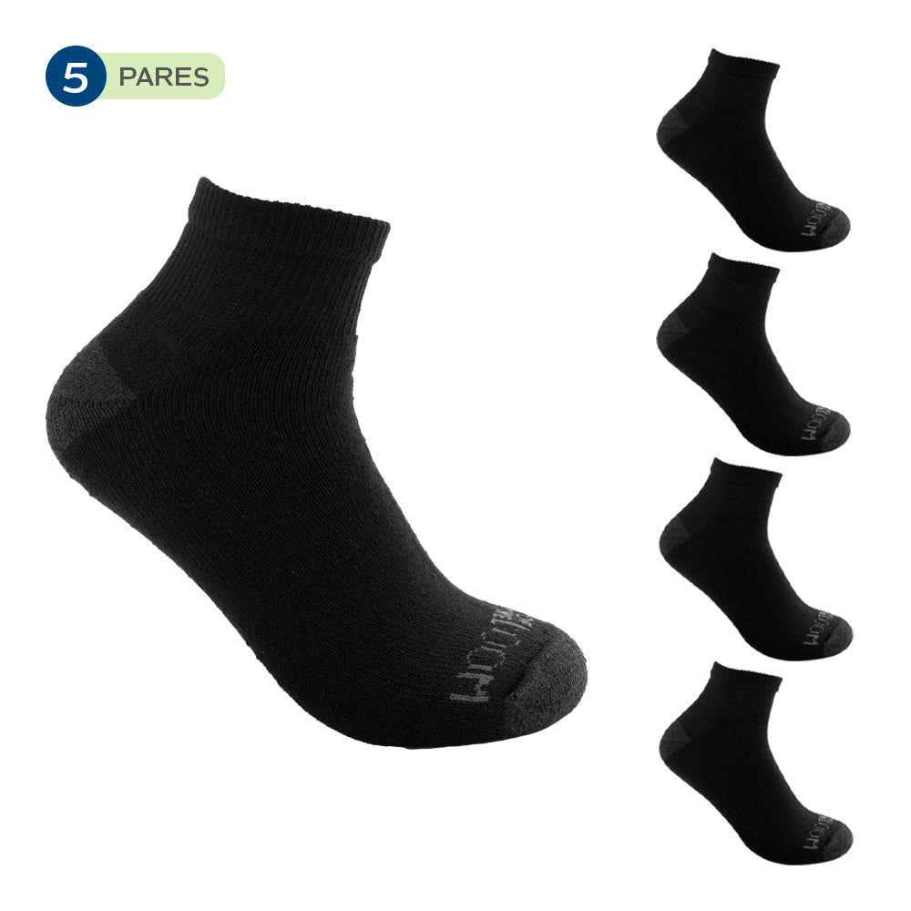 Pack x 5 - Medias afelpadas caña corta para caballero