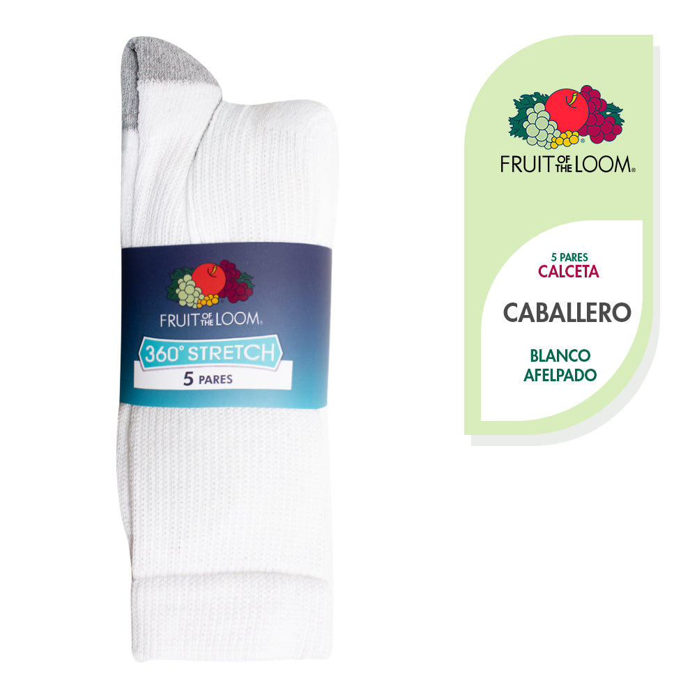 Pack x 5 - Medias afelpadas caña alta para caballero