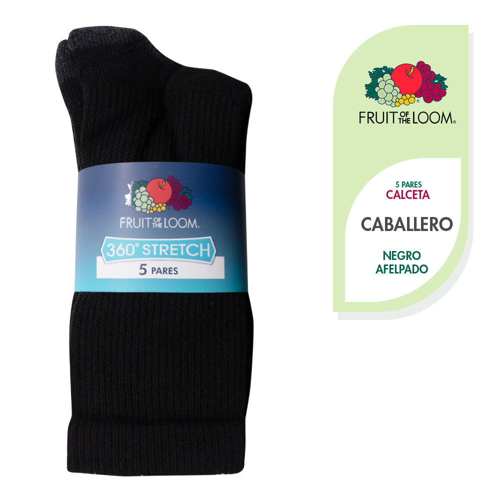 Pack x 5 - Medias afelpadas caña alta para caballero