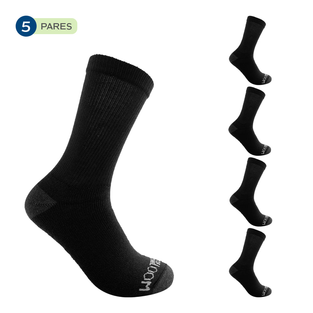 Pack x 5 - Medias afelpadas caña alta para caballero