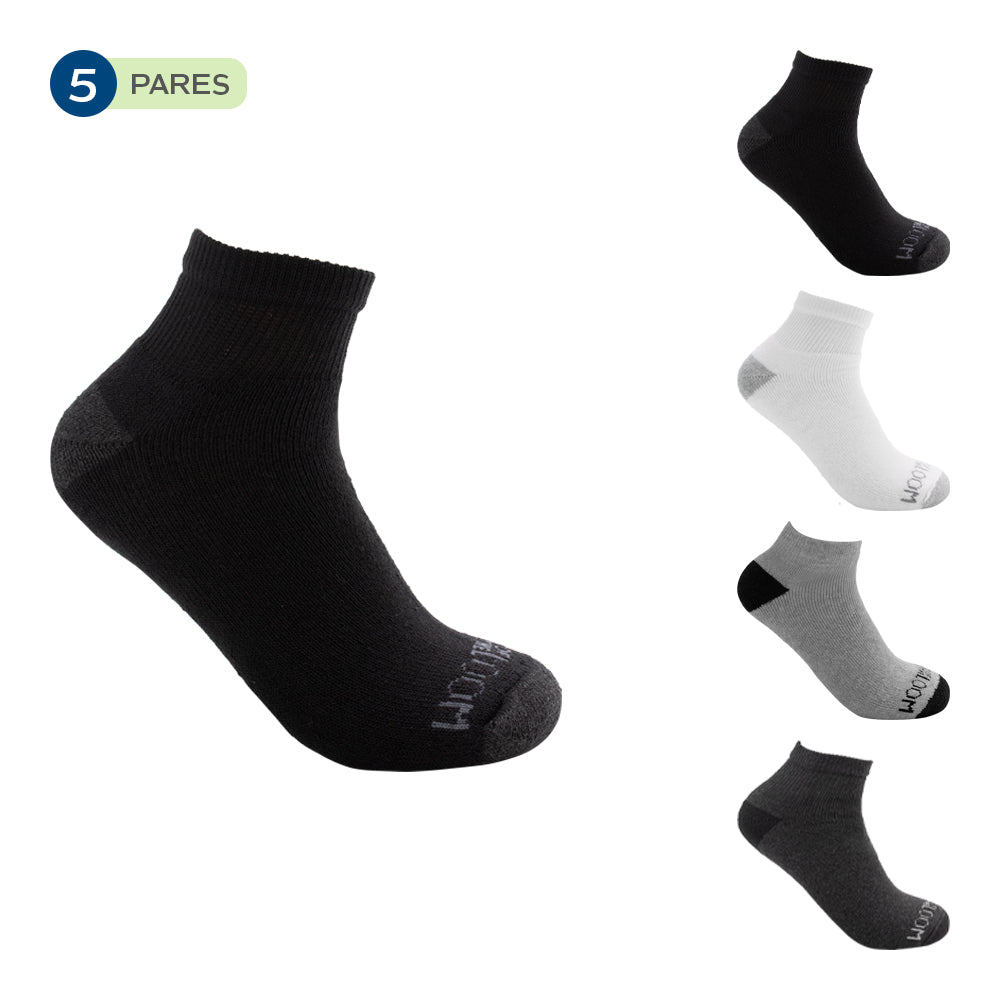 Pack x 5 - Medias afelpadas caña corta para niños