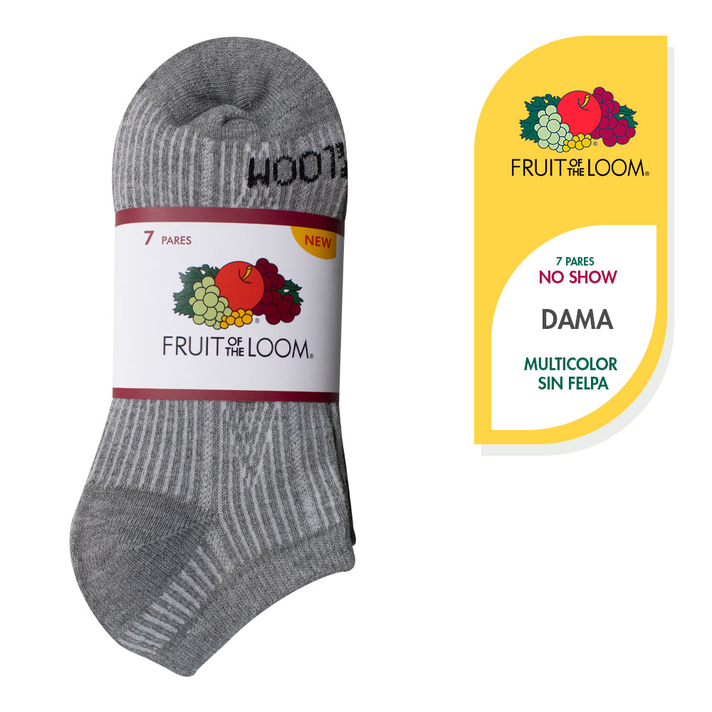 Pack x 7 - Medias sin caña con diseño para dama