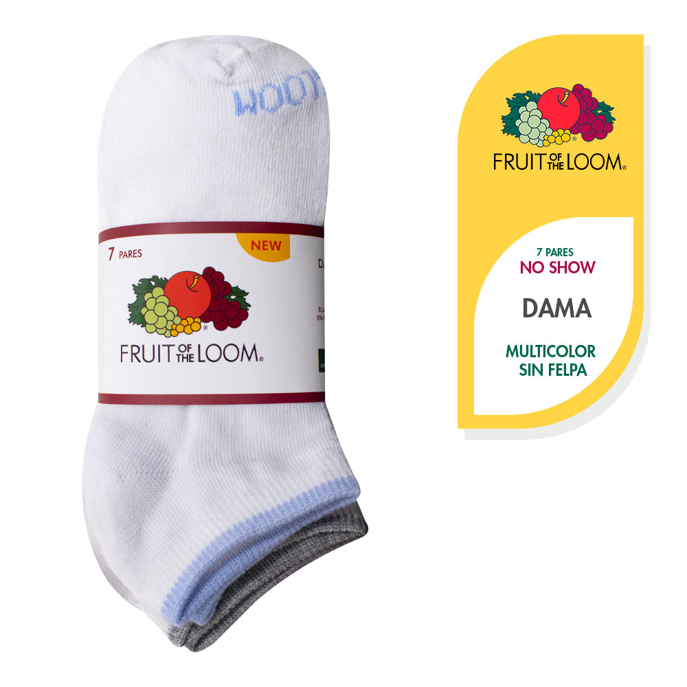Pack x 7 - Medias sin caña con diseño para dama