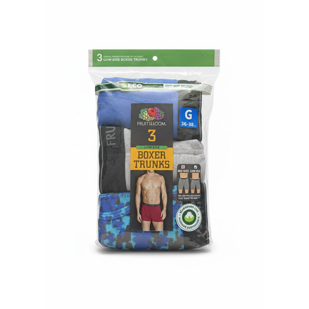 Pack x 3 - Boxer trunk tiro bajo para caballero